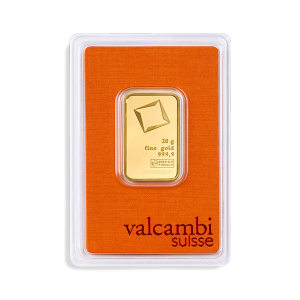 Lingot d’or Valcambi 20 g – Pureté 999,9 ‰, blister Certicard – Image 3
