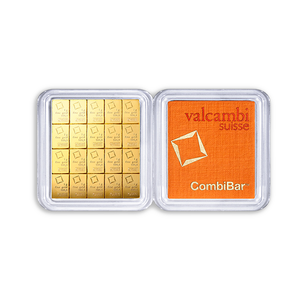 Barrette CombiBar 100×1 g Valcambi – Or fin 999,9 ‰, blister certifié – Image 4